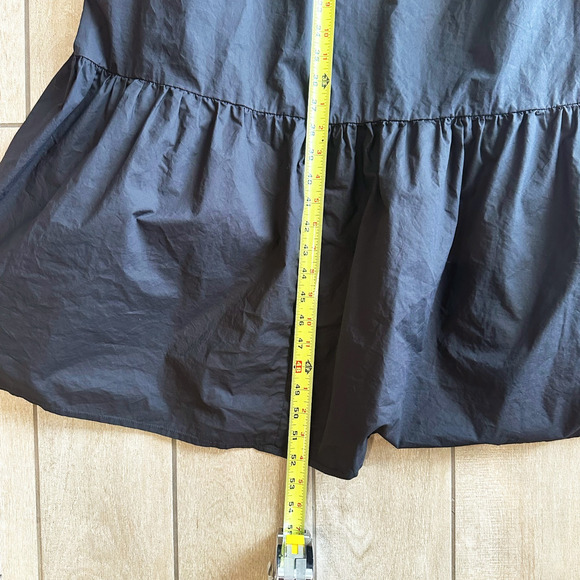 Frnch Paris Cylia Maxi Dress Medium? Minimalist Tiered Poplin Oversized Pockets - Picture 11 of 12